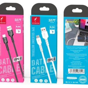 کابل شارژ USB به Type-C به طول 1 متر 2.4 آمپر از برند دلفین مدل SKY Dolphine S07T (اورجینال-اصلی)