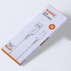 کابل شارژ USB به Type-C طول 100 سانتی متر Bared مدل C108 جریان 3 آمپر