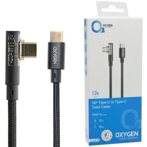 کابل شارژ فست شارژ Oxygen LX-19 C To C 60W طول 120 سانت-اصلی با گارانتی
